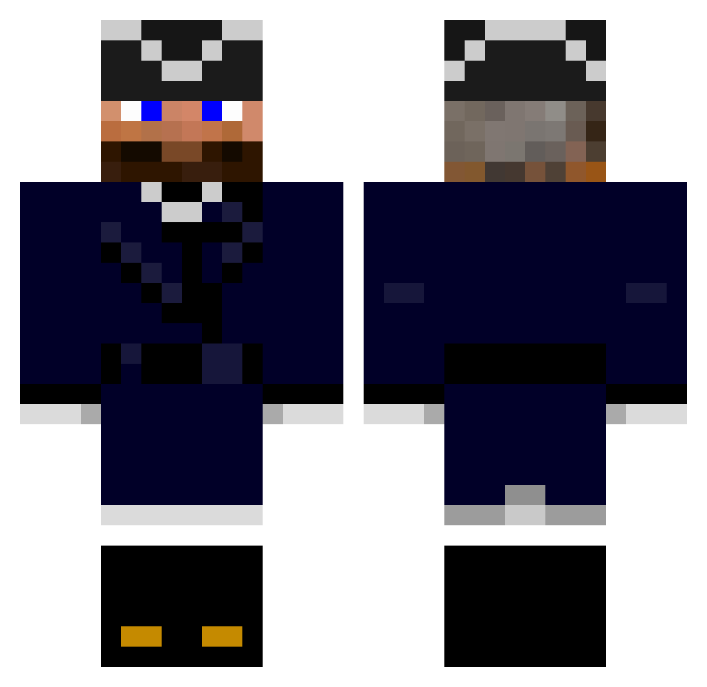Lord_AirProof Minecraft skin, front and back view