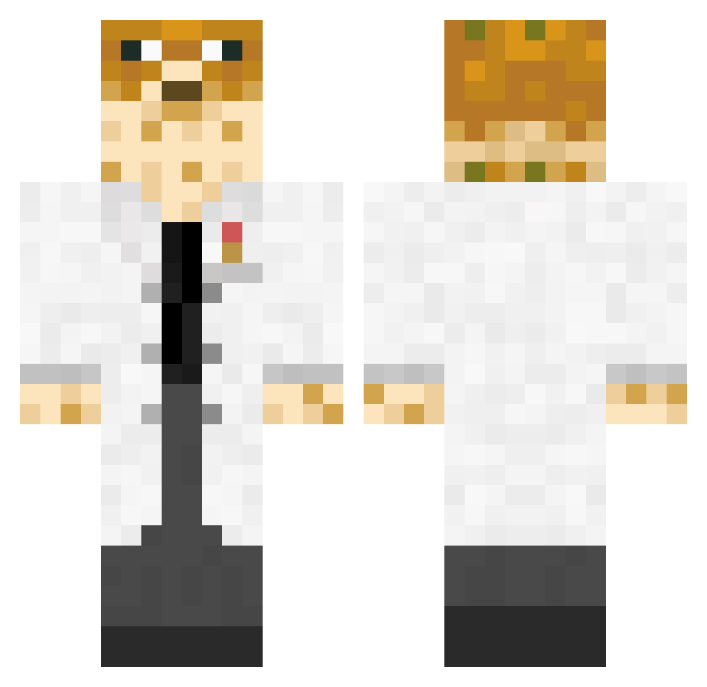 CharkyCharly Minecraft skin, front and back view