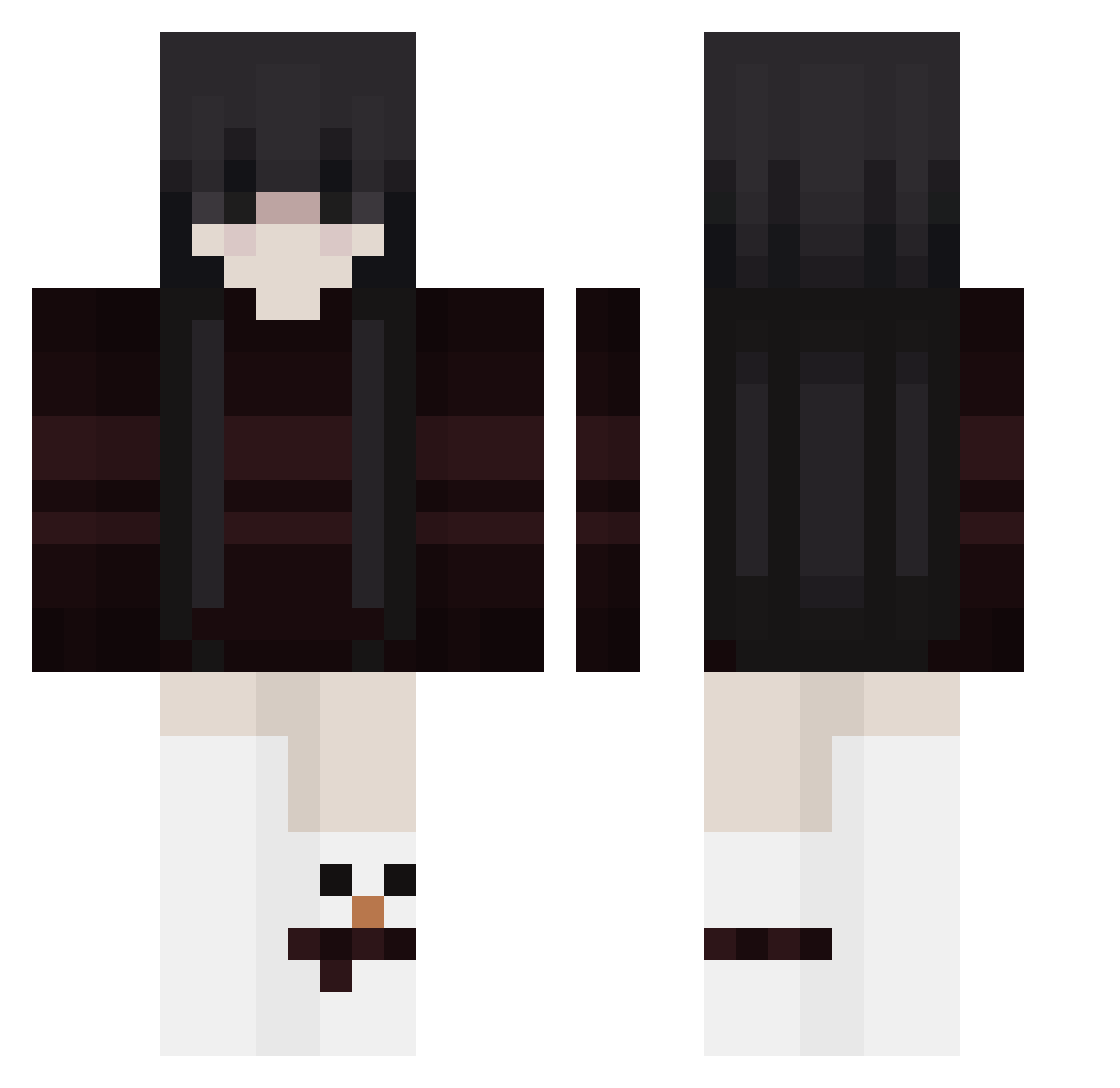 Carllow Minecraft skin, front and back view