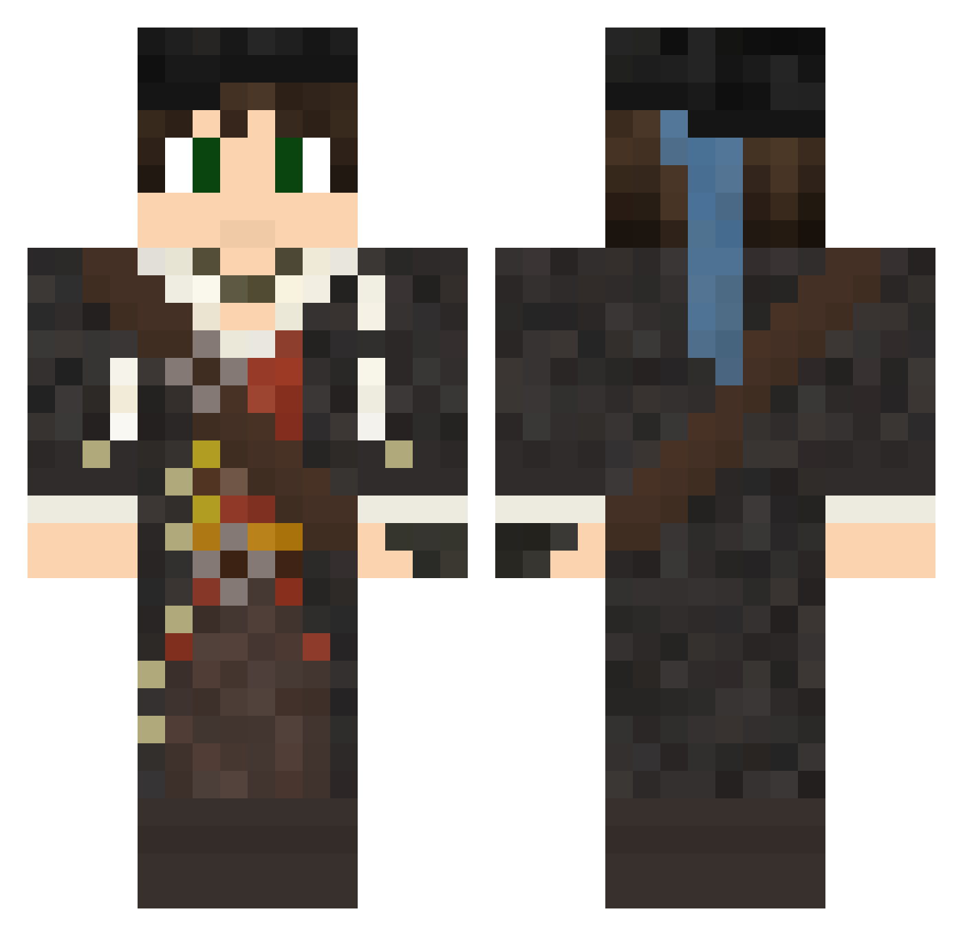 sejlomon Minecraft skin, front and back view