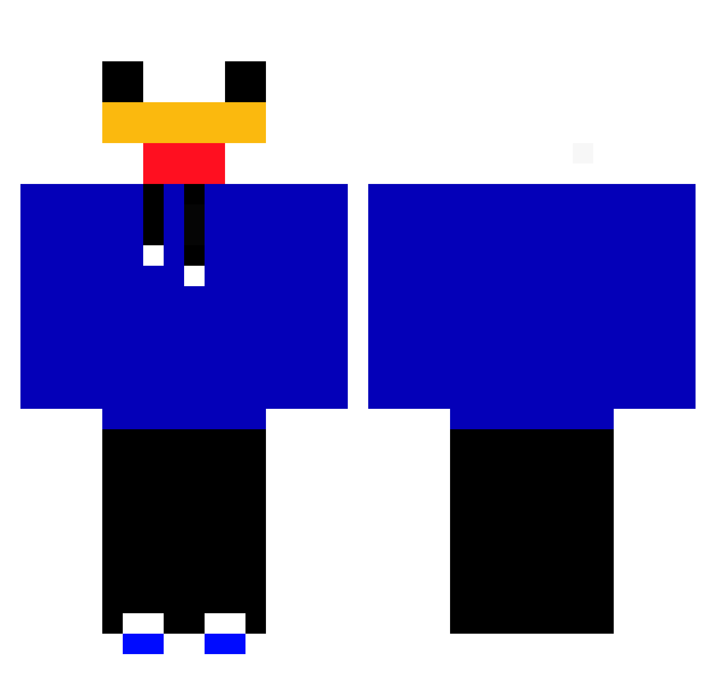 poil Minecraft skin, front and back view