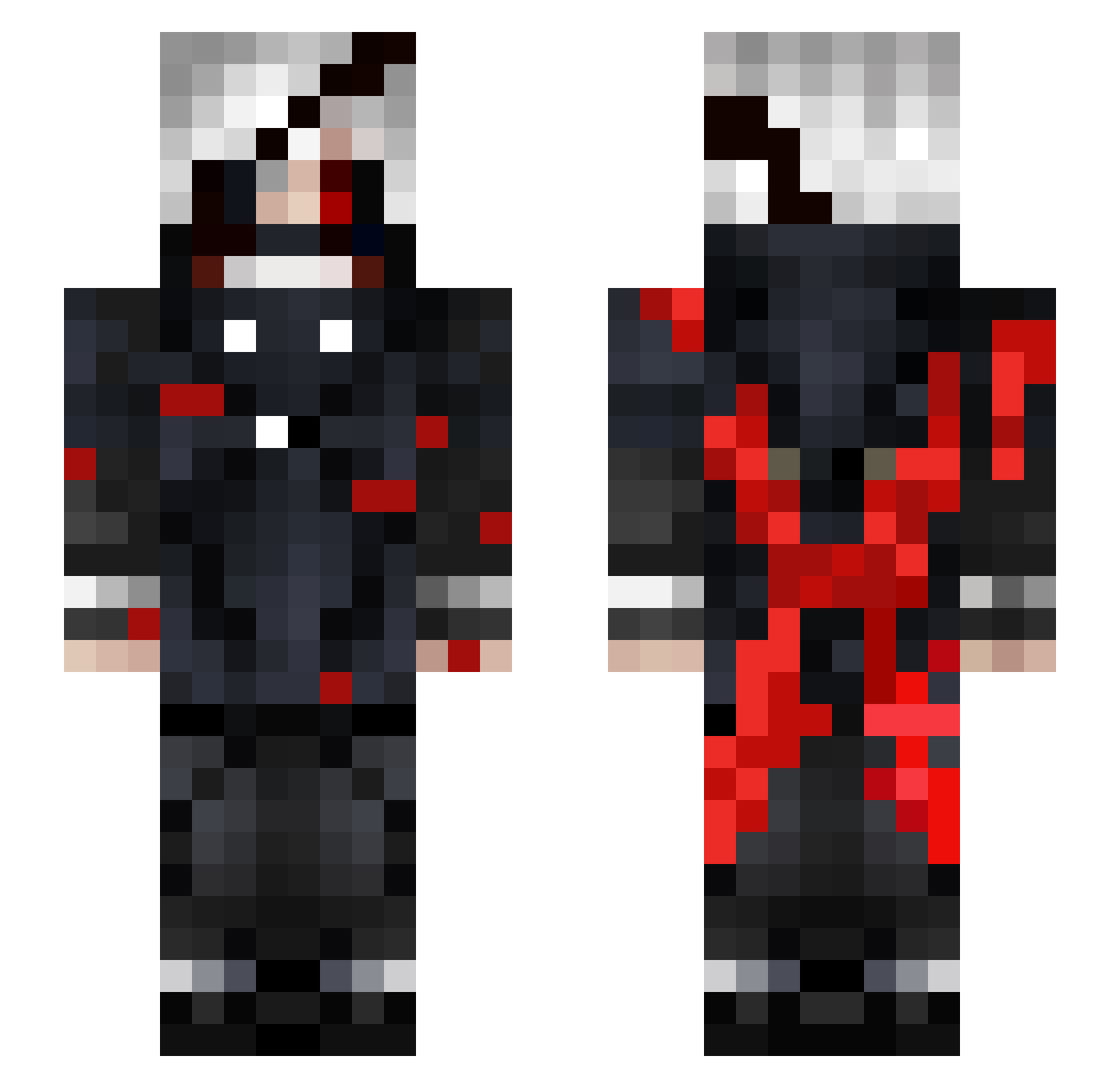 SubZeroW_XV Minecraft skin, front and back view