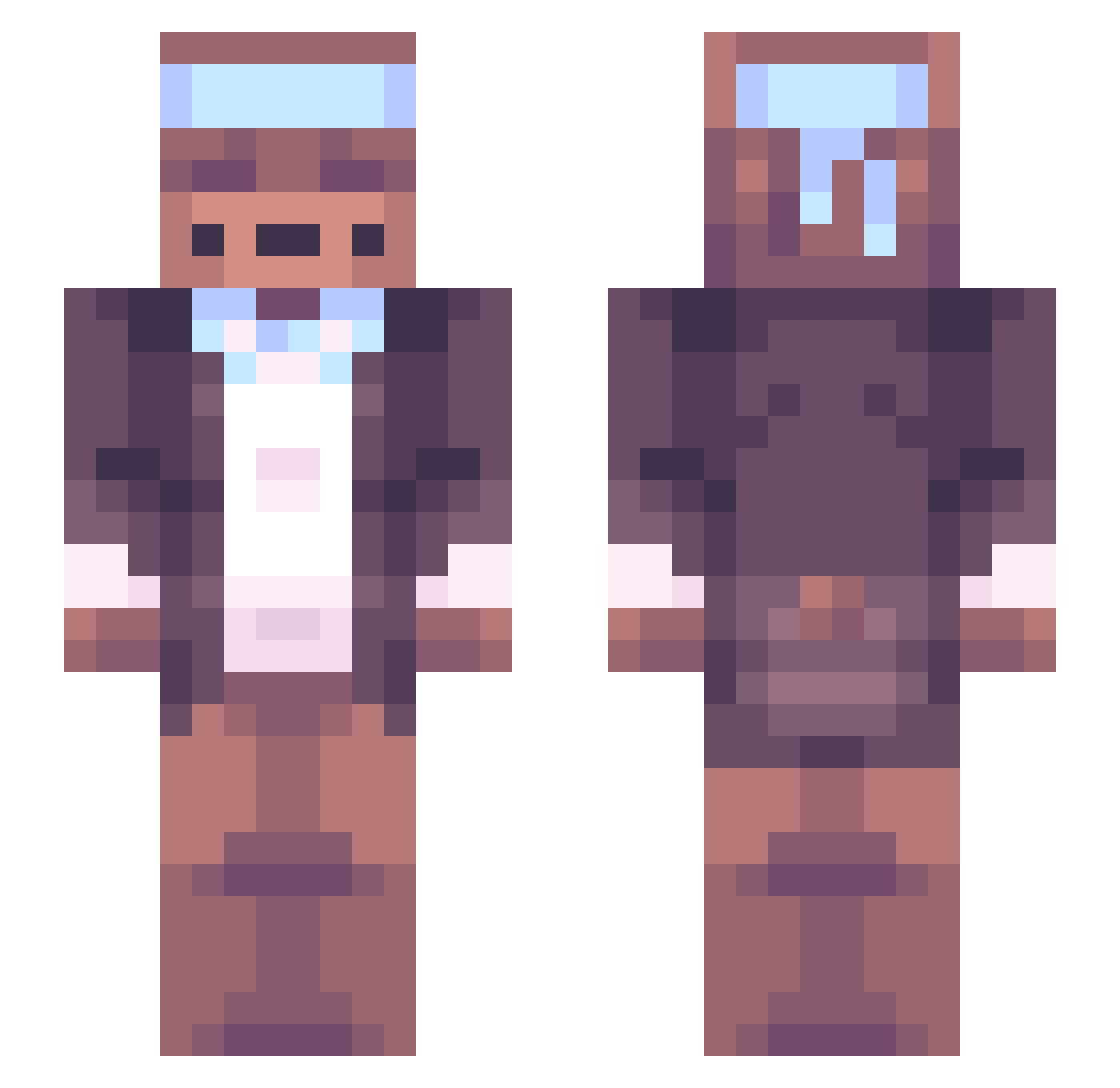 Tang Minecraft skin, front and back view