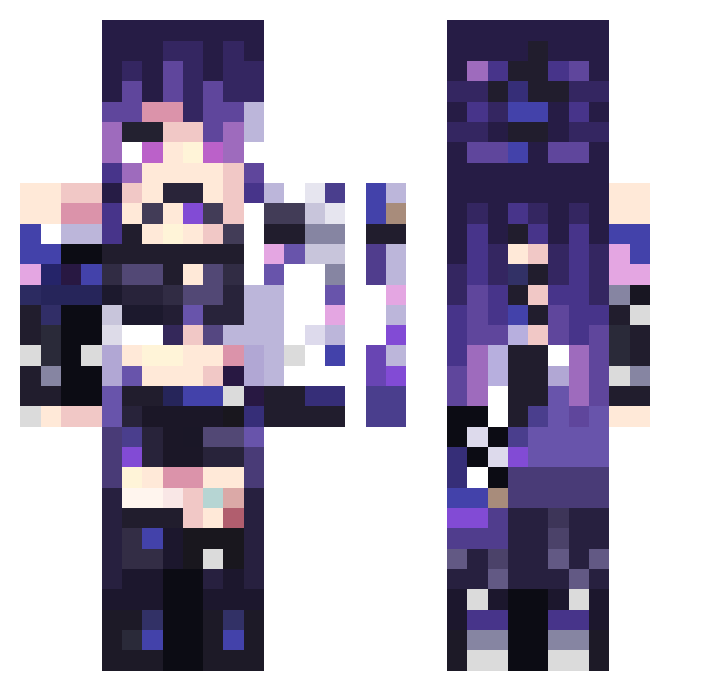 remarkablegoose Minecraft skin, front and back view