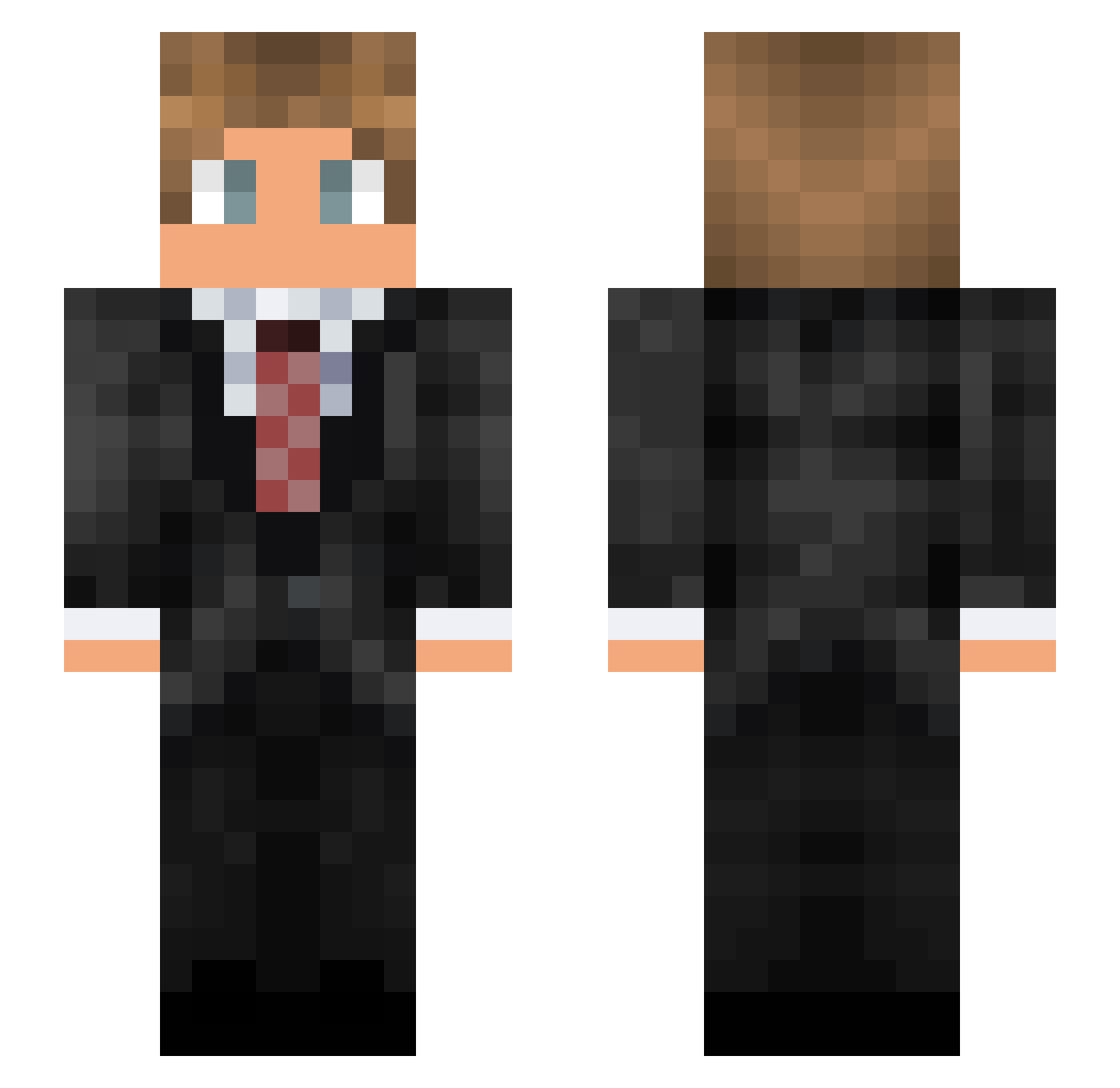 Sad_Pencil Minecraft skin, front and back view