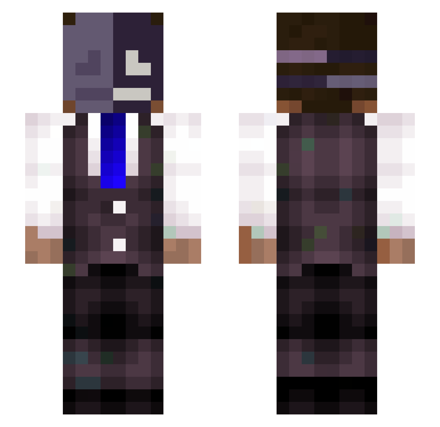 xd_Aleksik Minecraft skin, front and back view
