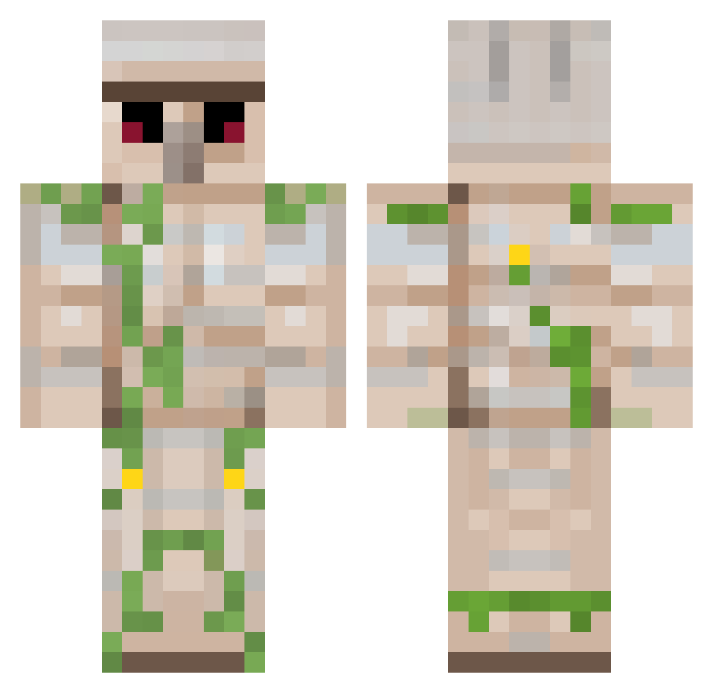 Michael_Dev Minecraft skin, front and back view