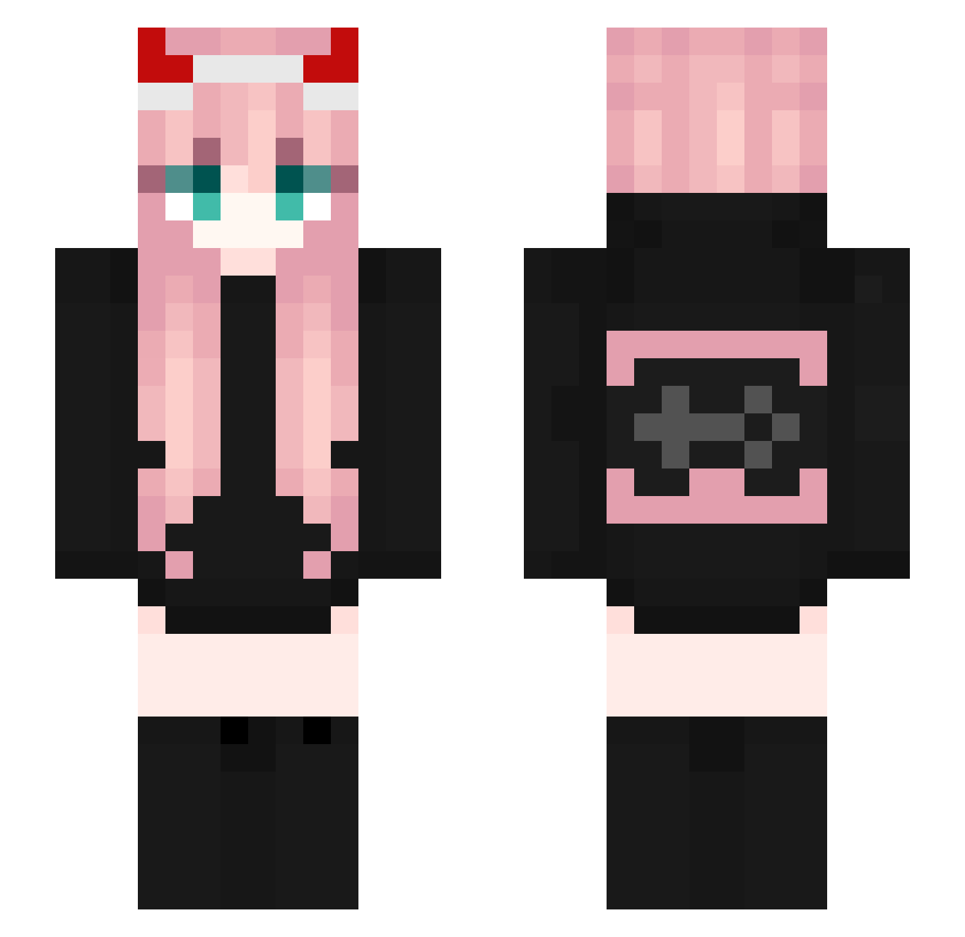 LimiwaLeVrai Minecraft skin, front and back view