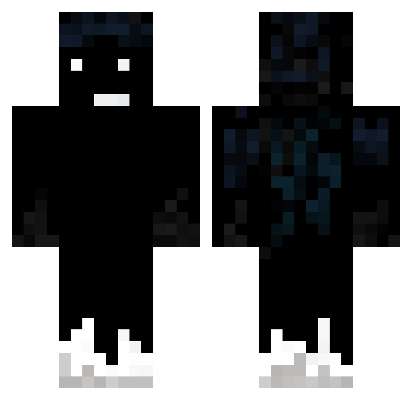 Pleisant Minecraft skin, front and back view