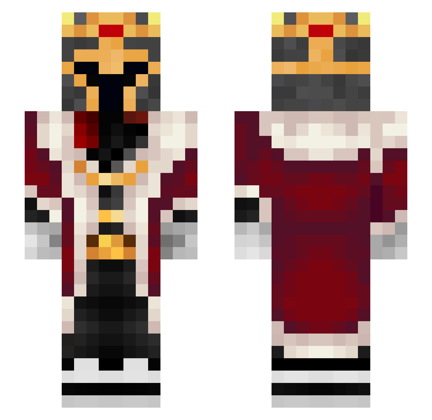 Ez_bbr Minecraft skin, front and back view