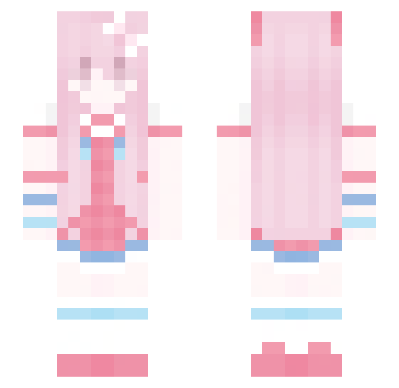 yuenlan Minecraft skin, front and back view