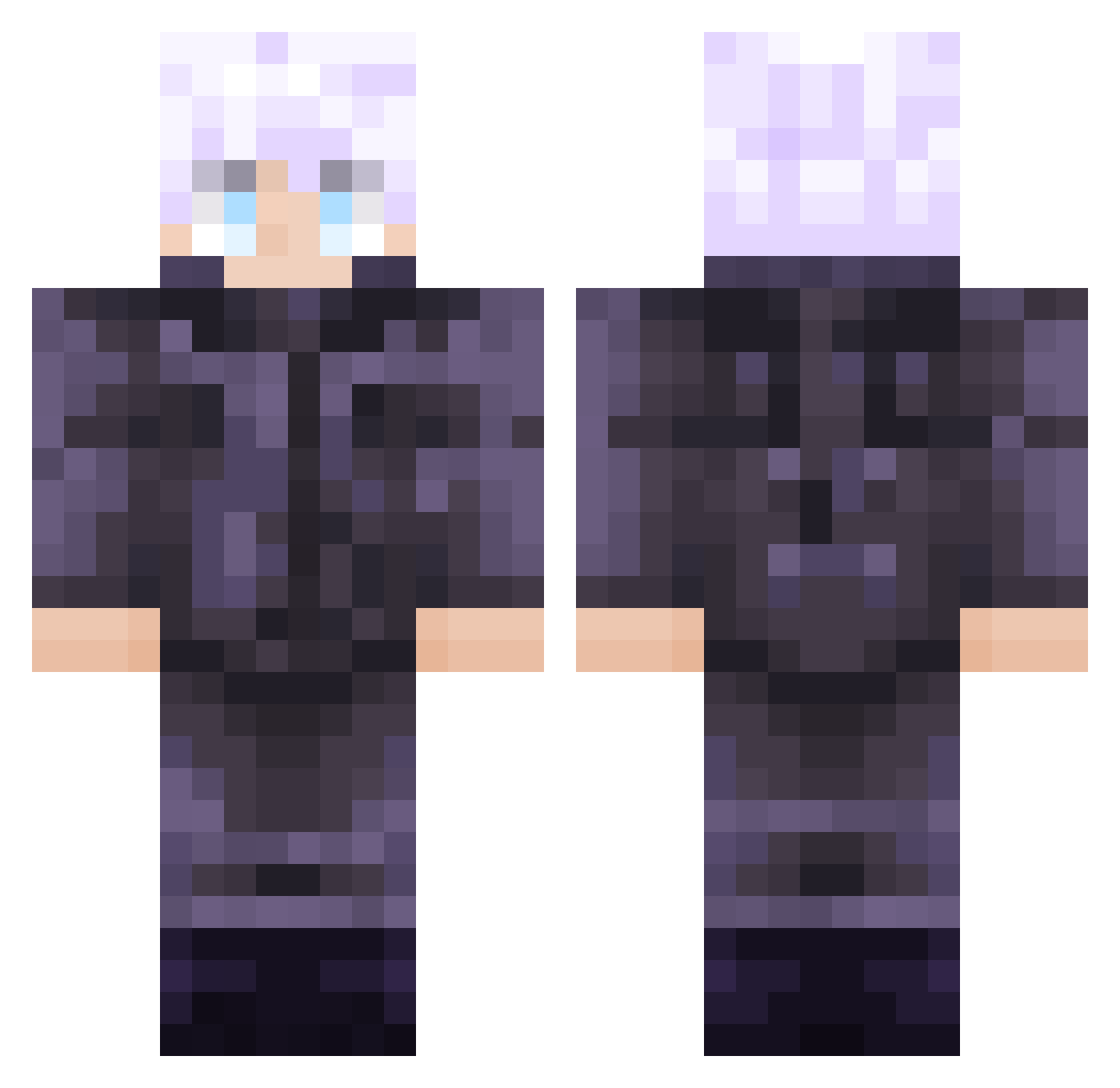 WeAreMaverick Minecraft skin, front and back view