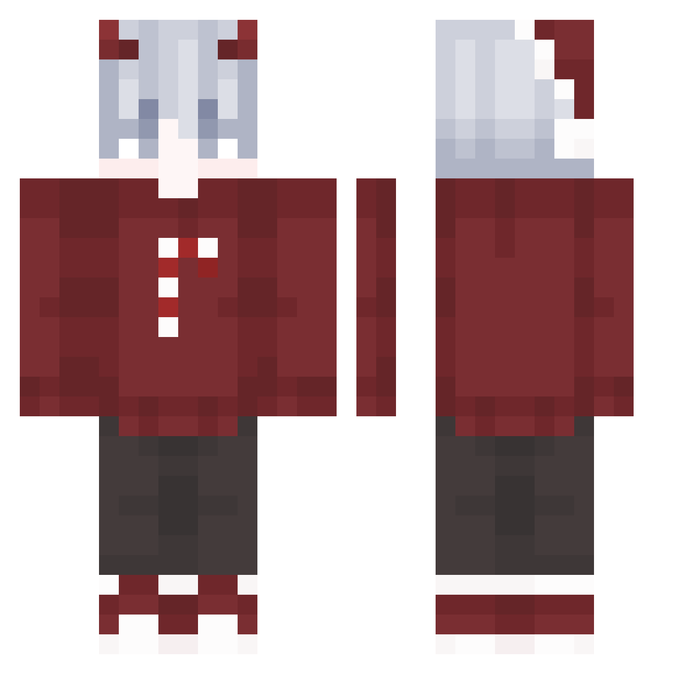 ylfWini Minecraft skin, front and back view