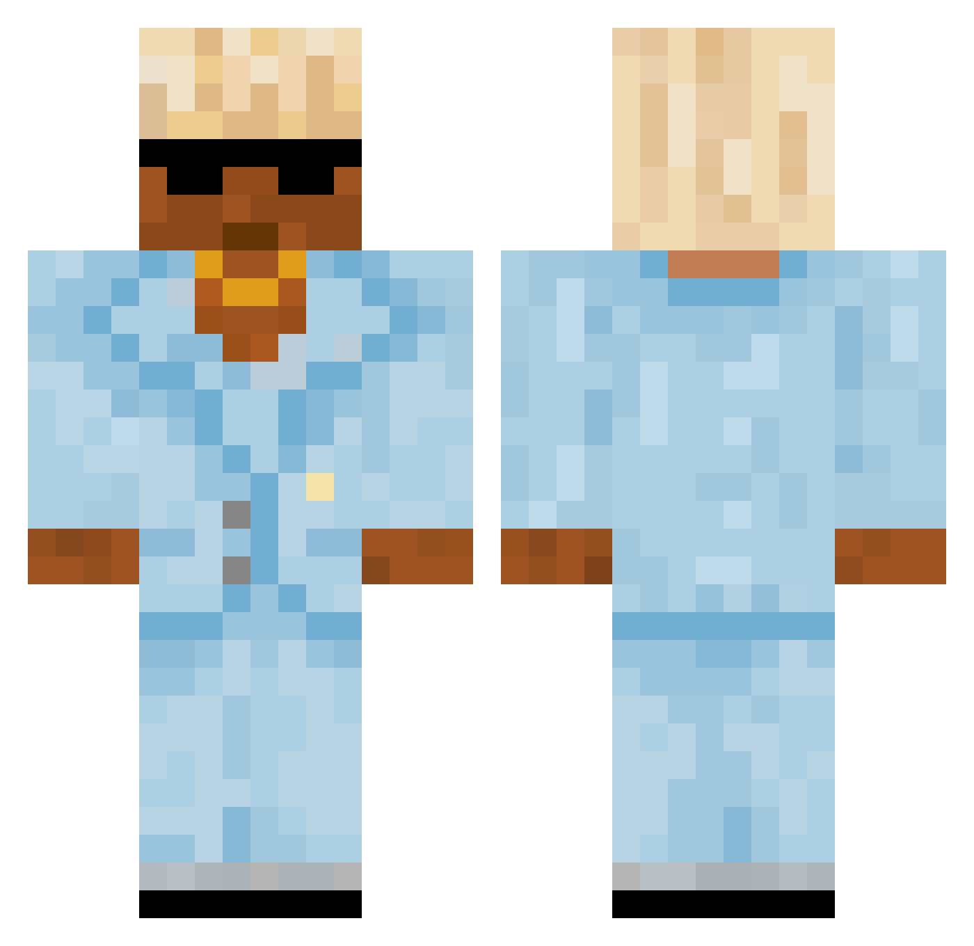 fernyzablah Minecraft skin, front and back view