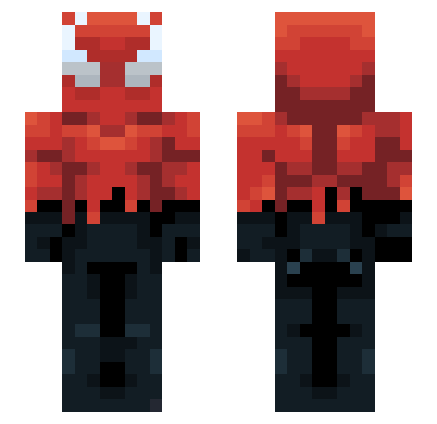 BigBabyTape Minecraft skin, front and back view