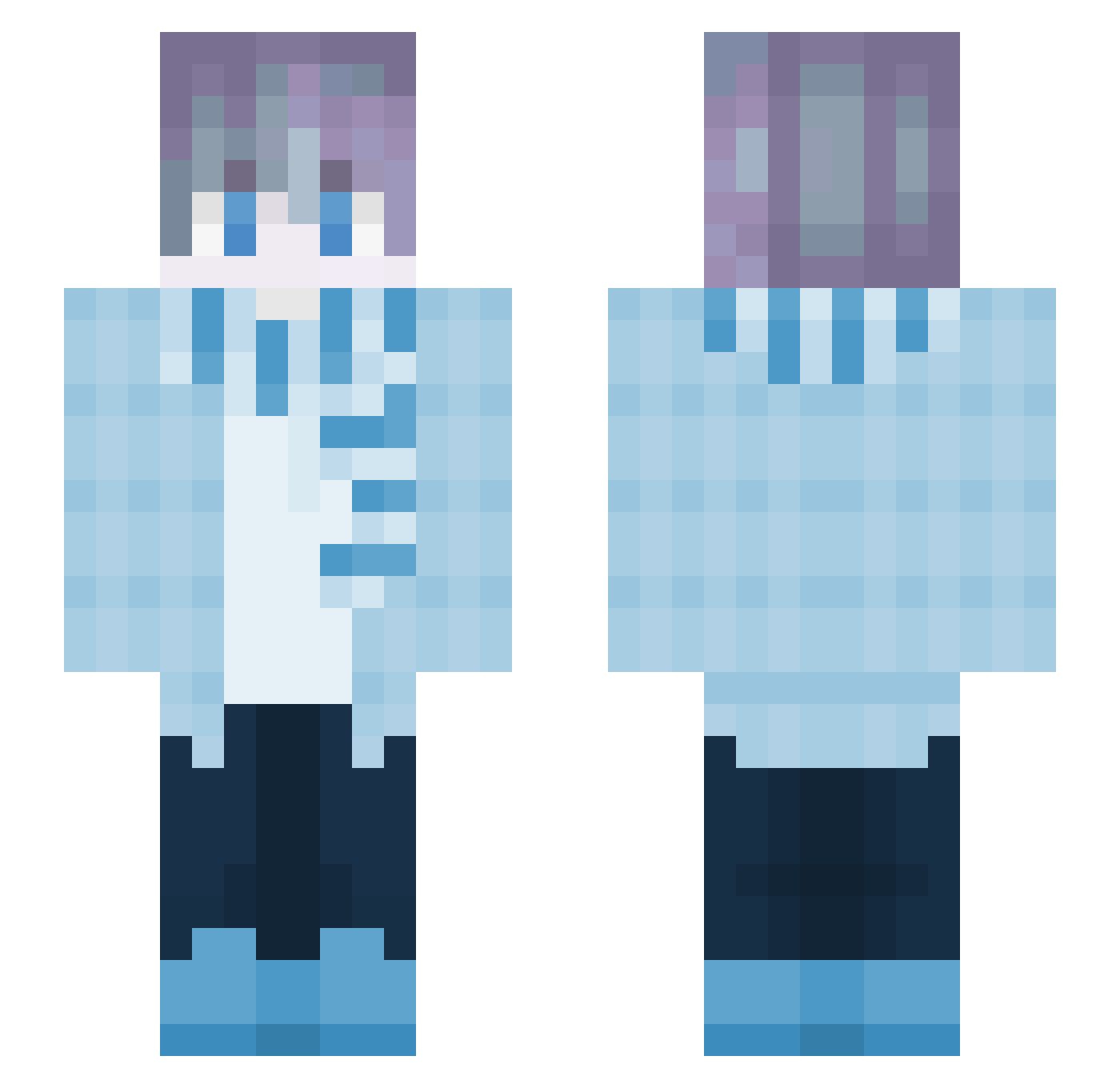 Svell_ Minecraft skin, front and back view