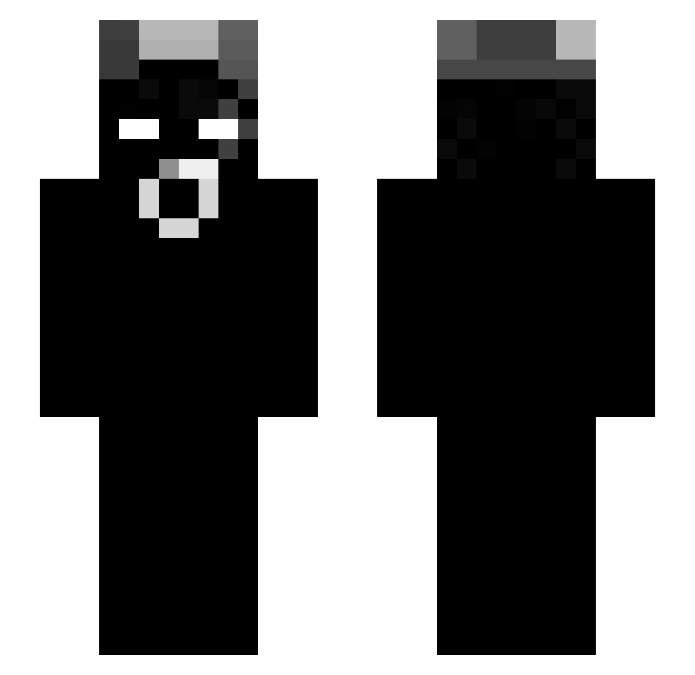Vipryx Minecraft skin, front and back view