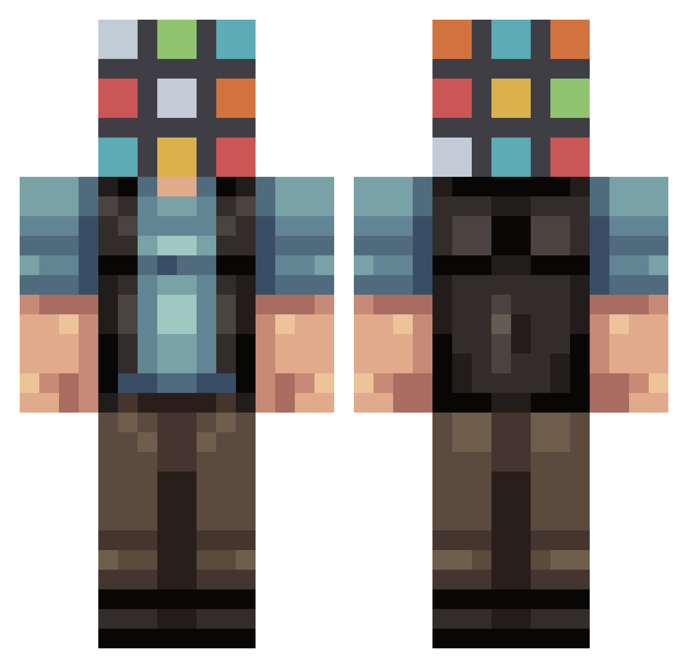 uncle_ian_ Minecraft skin, front and back view