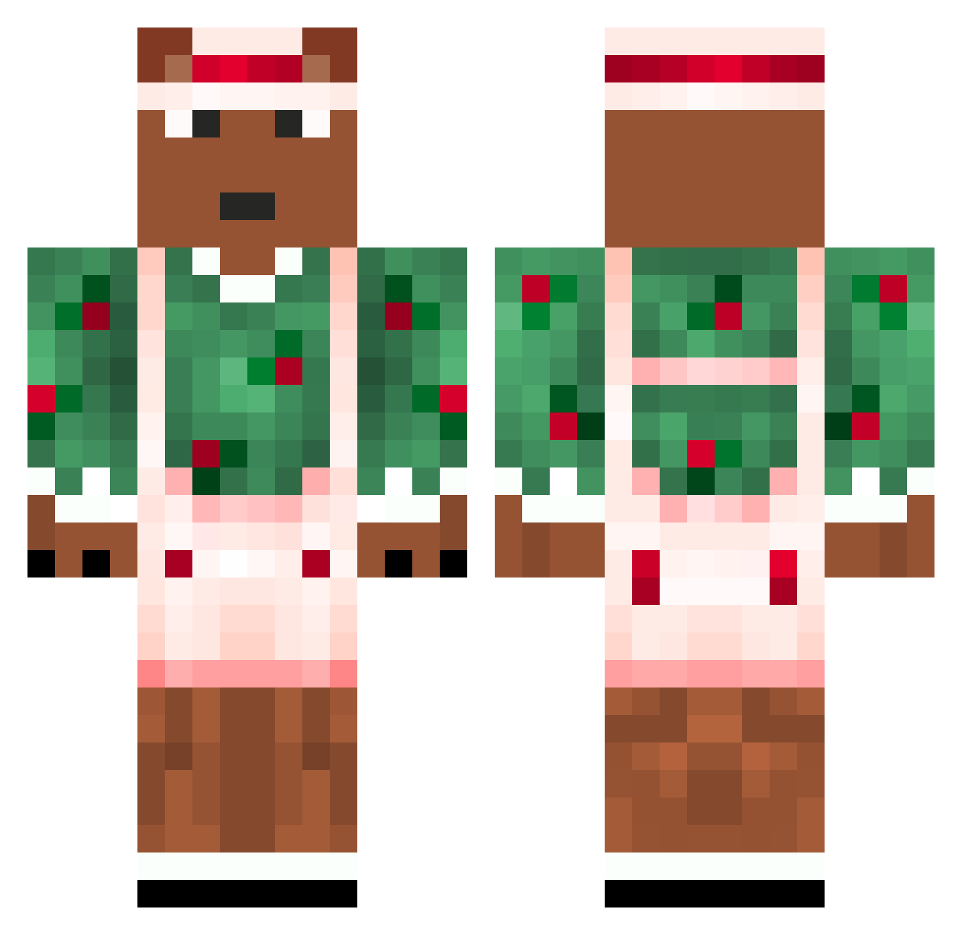 Soma Minecraft skin, front and back view