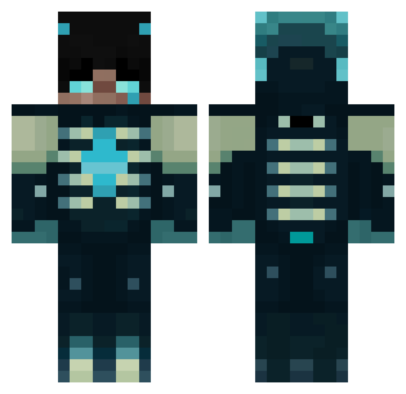 Jackyboy0056 Minecraft skin, front and back view