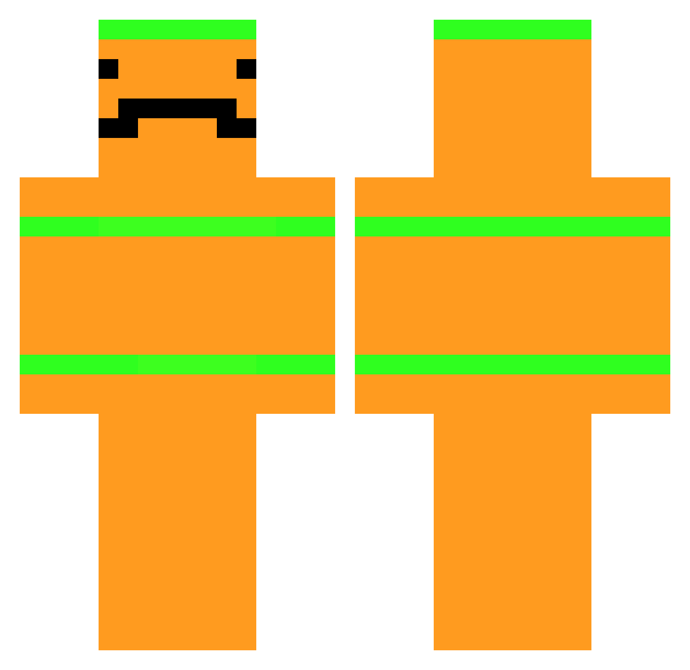 yatatar360 Minecraft skin, front and back view