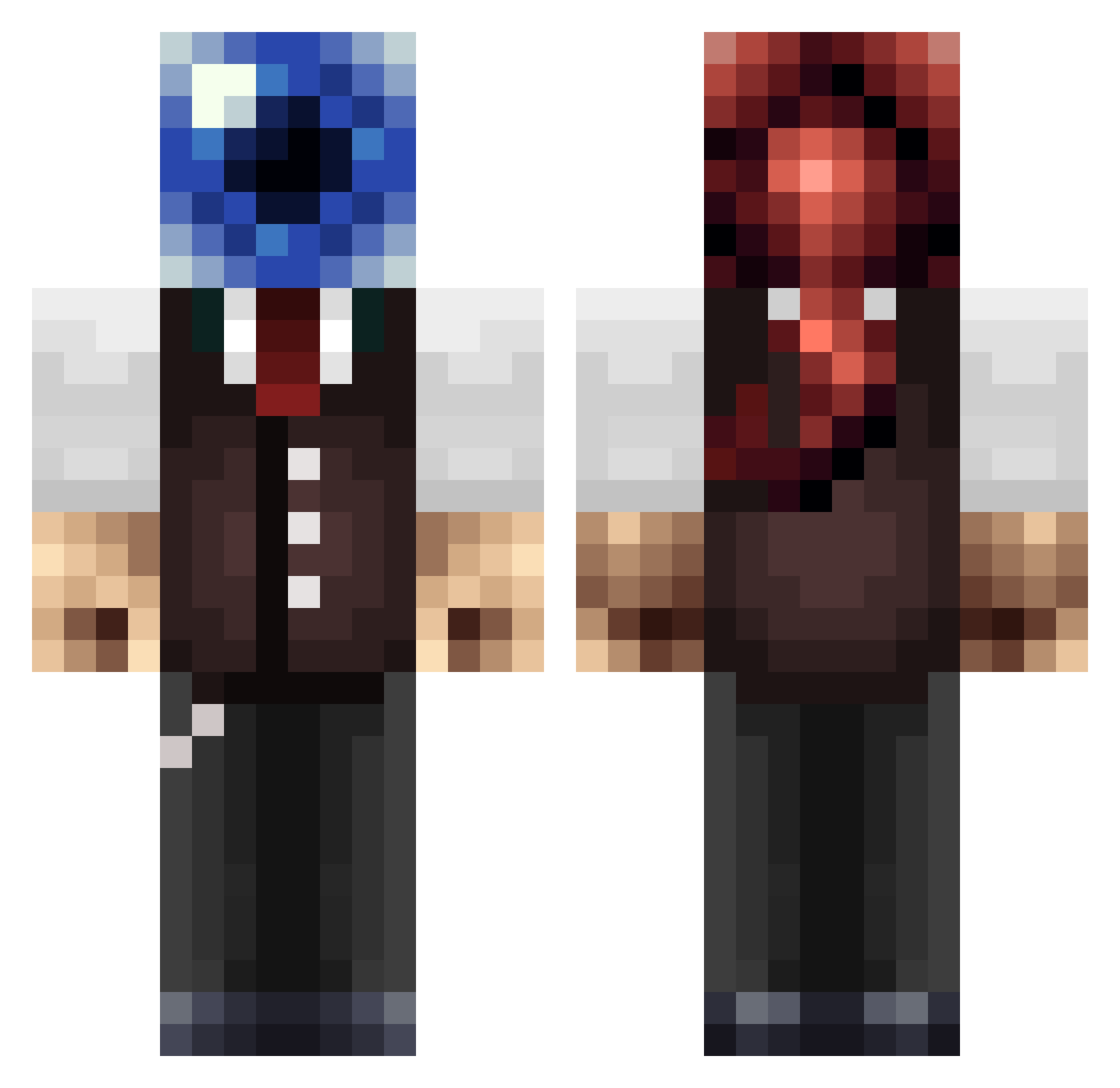 Supermellowdude Minecraft skin, front and back view