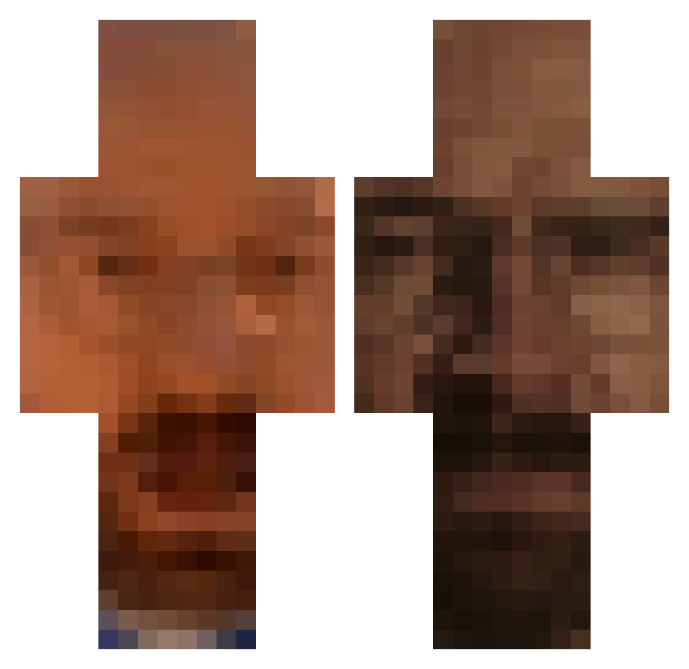 GP78200 Minecraft skin, front and back view