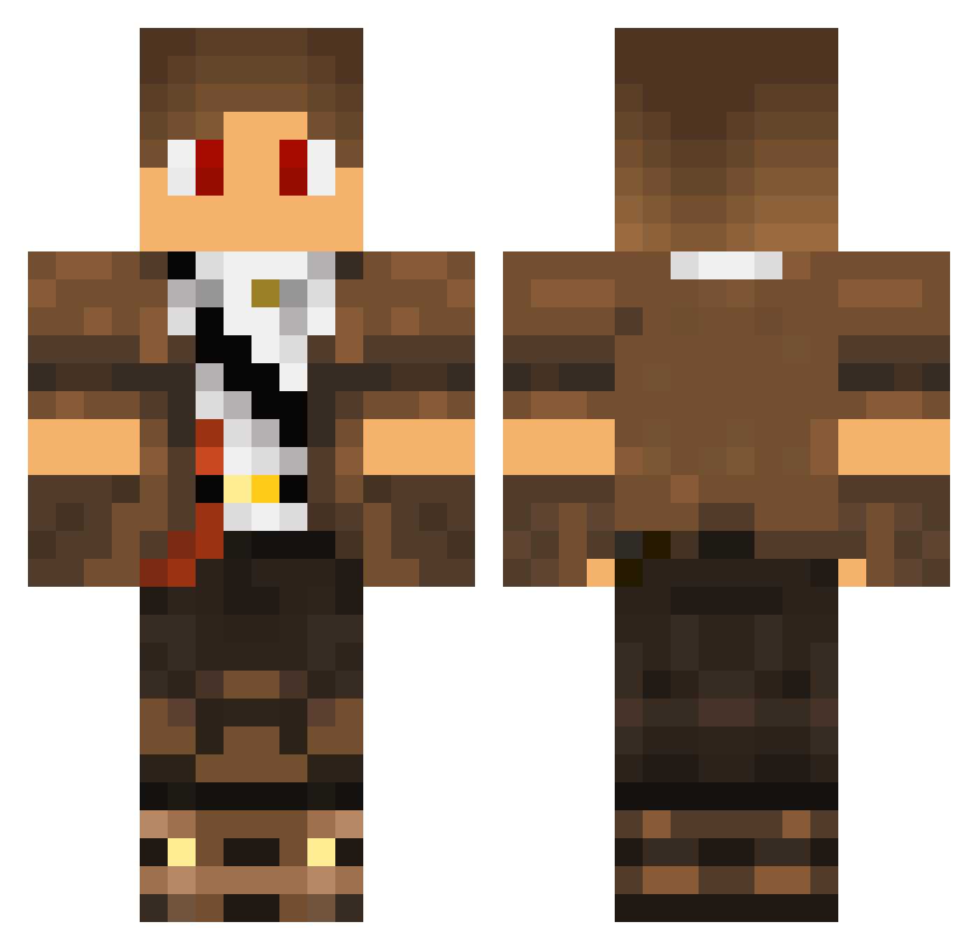 Spieler_Gem Minecraft skin, front and back view