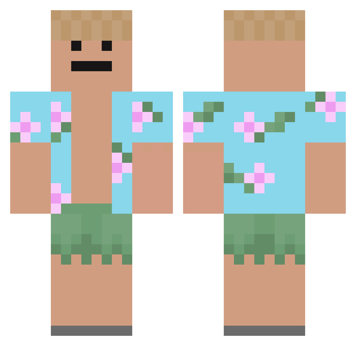 kenzo900 Minecraft skin, front and back view