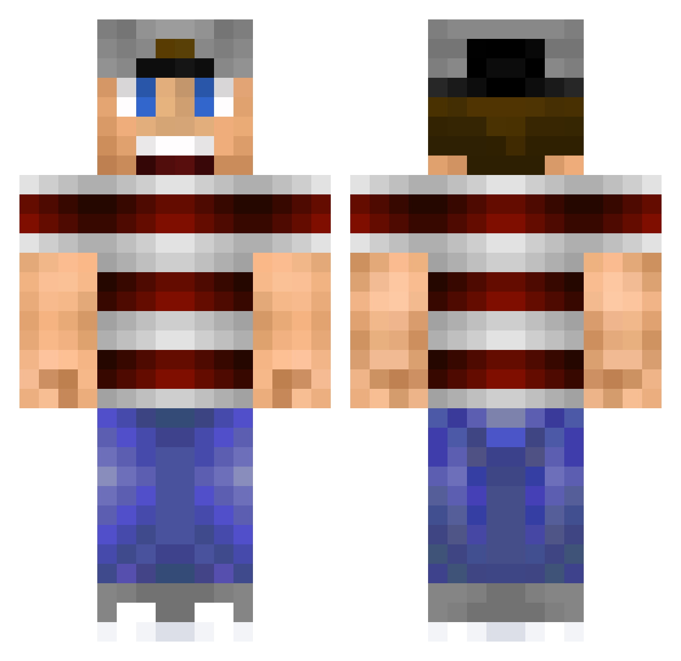 Meesgamesnl33 Minecraft skin, front and back view