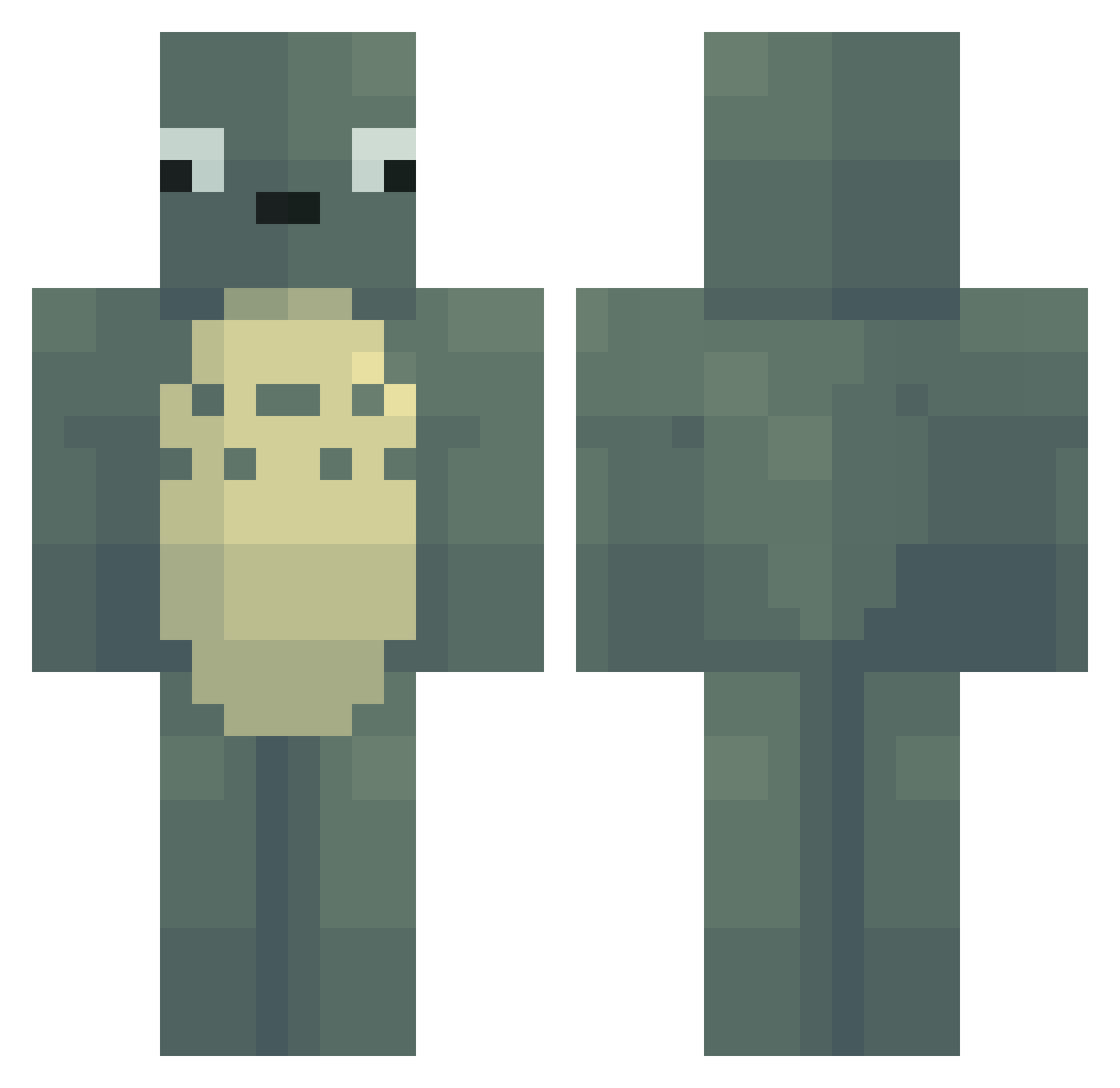 consorting Minecraft skin, front and back view