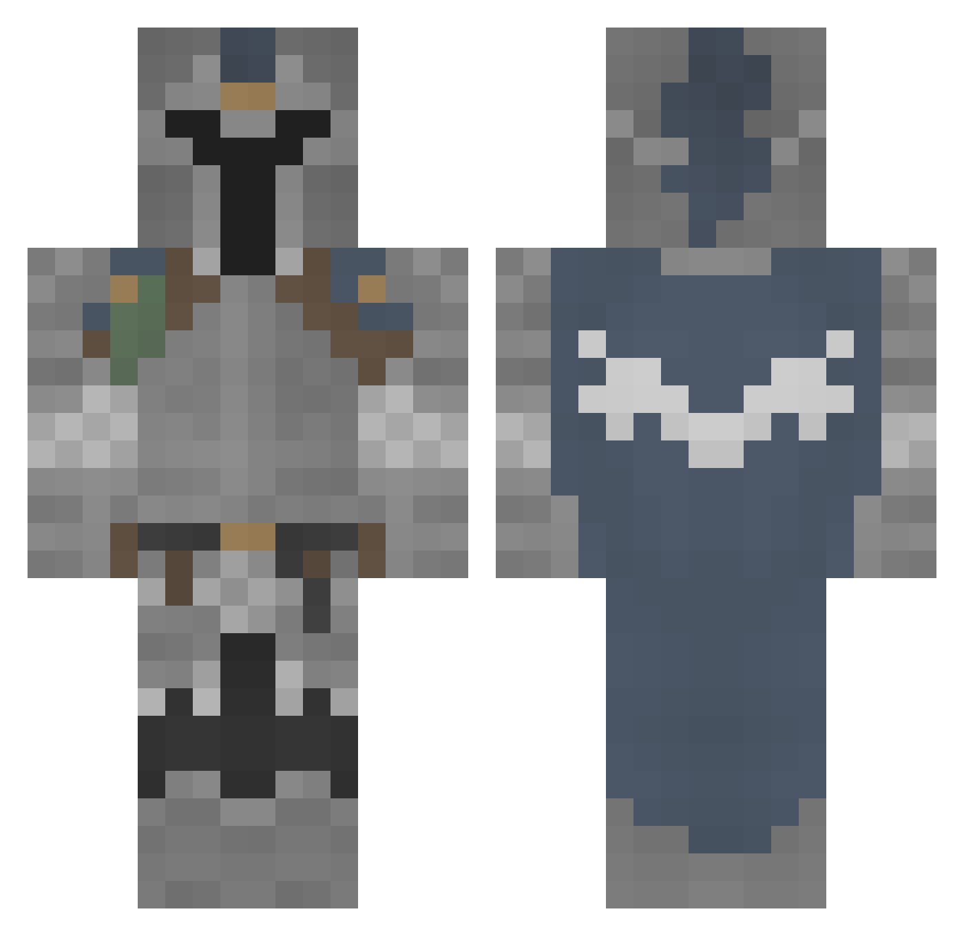 Todle Minecraft skin, front and back view