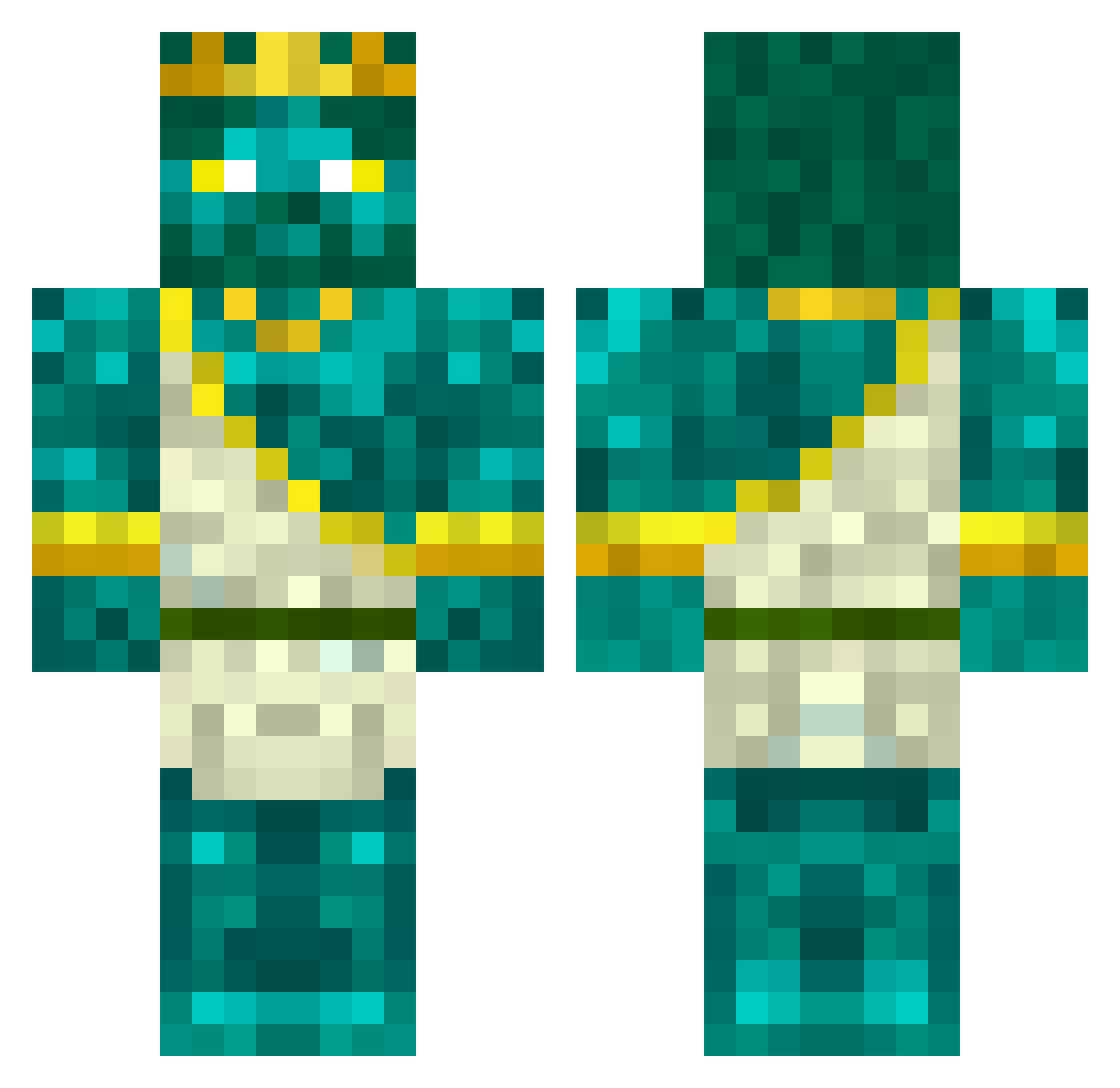 Stilkenn Minecraft skin, front and back view