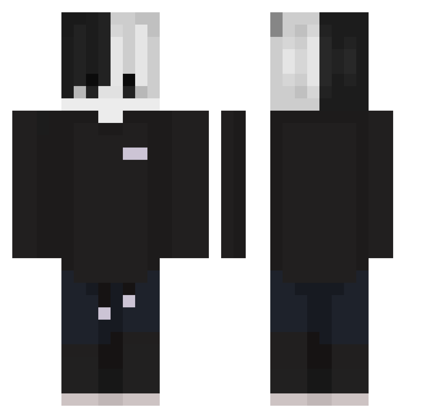 keks6959 Minecraft skin, front and back view