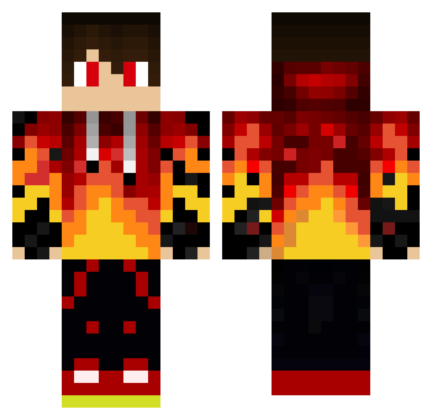QingFeng_OuO Minecraft skin, front and back view