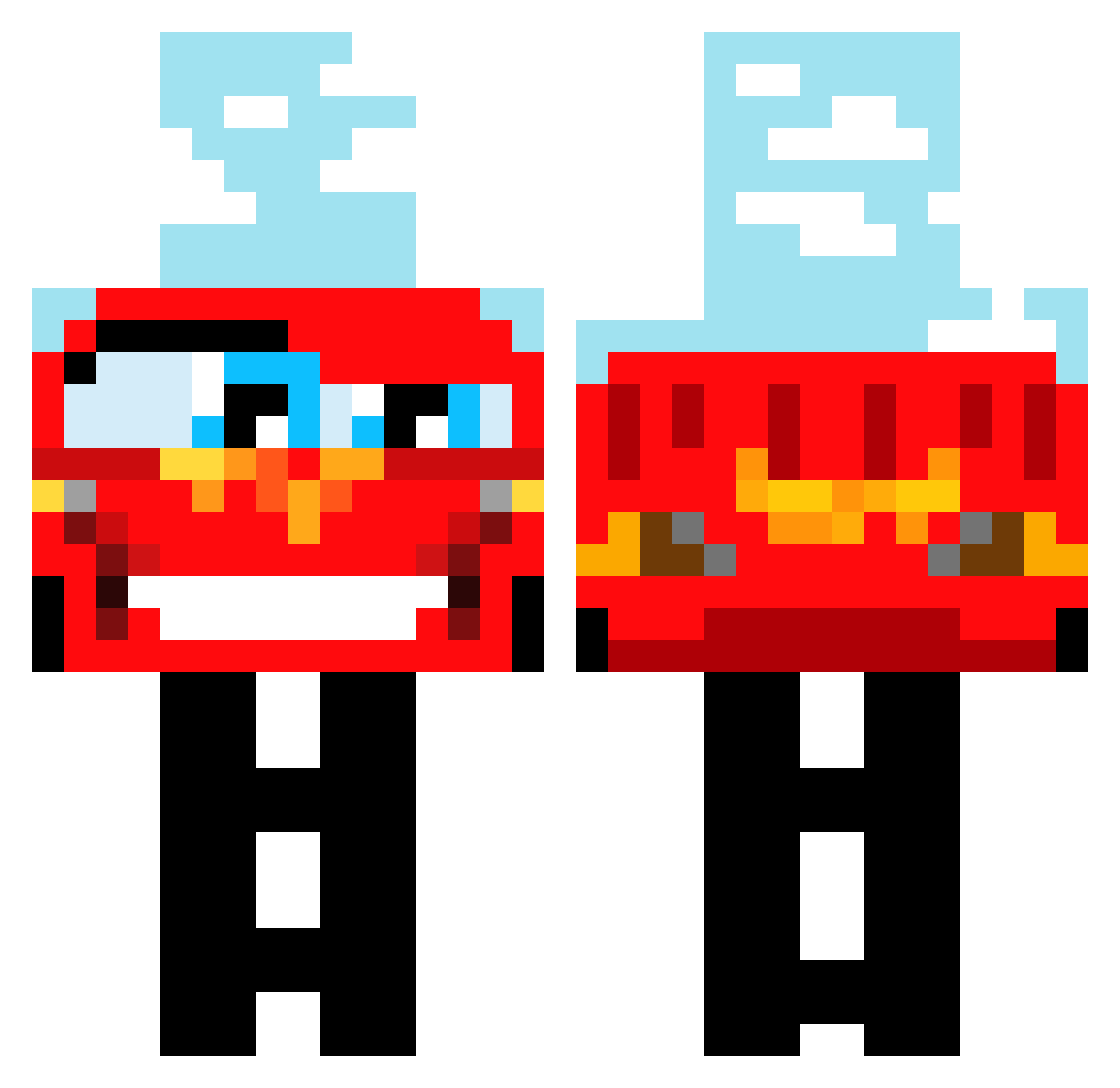 Perbaby12 Minecraft skin, front and back view