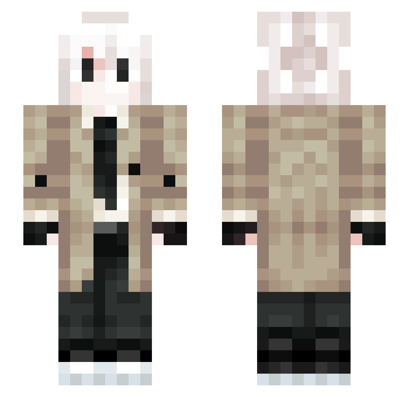 Nikos564 Minecraft skin, front and back view