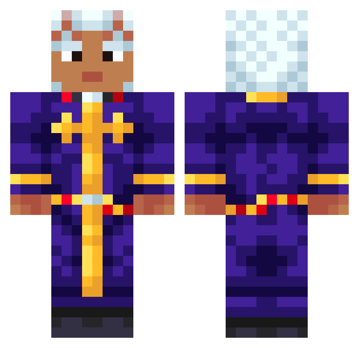 ARTKOT2040 Minecraft skin, front and back view
