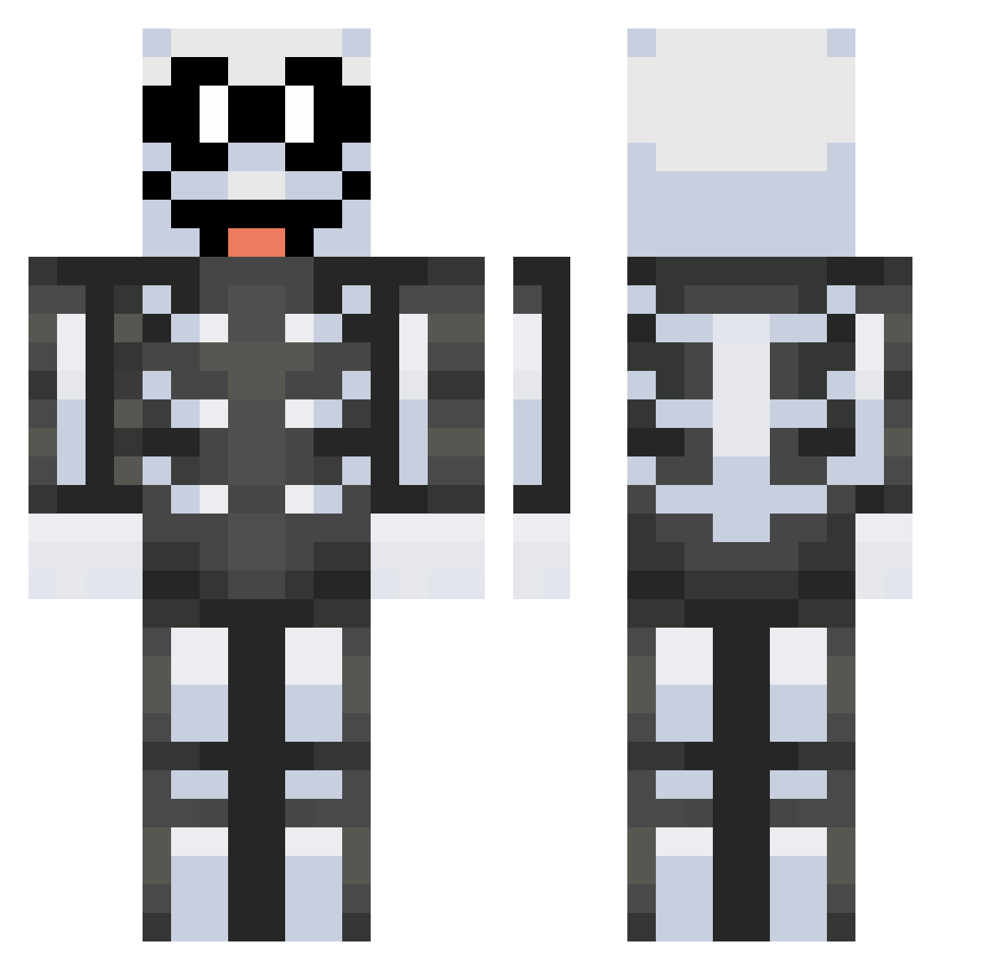 Coa187 Minecraft skin, front and back view