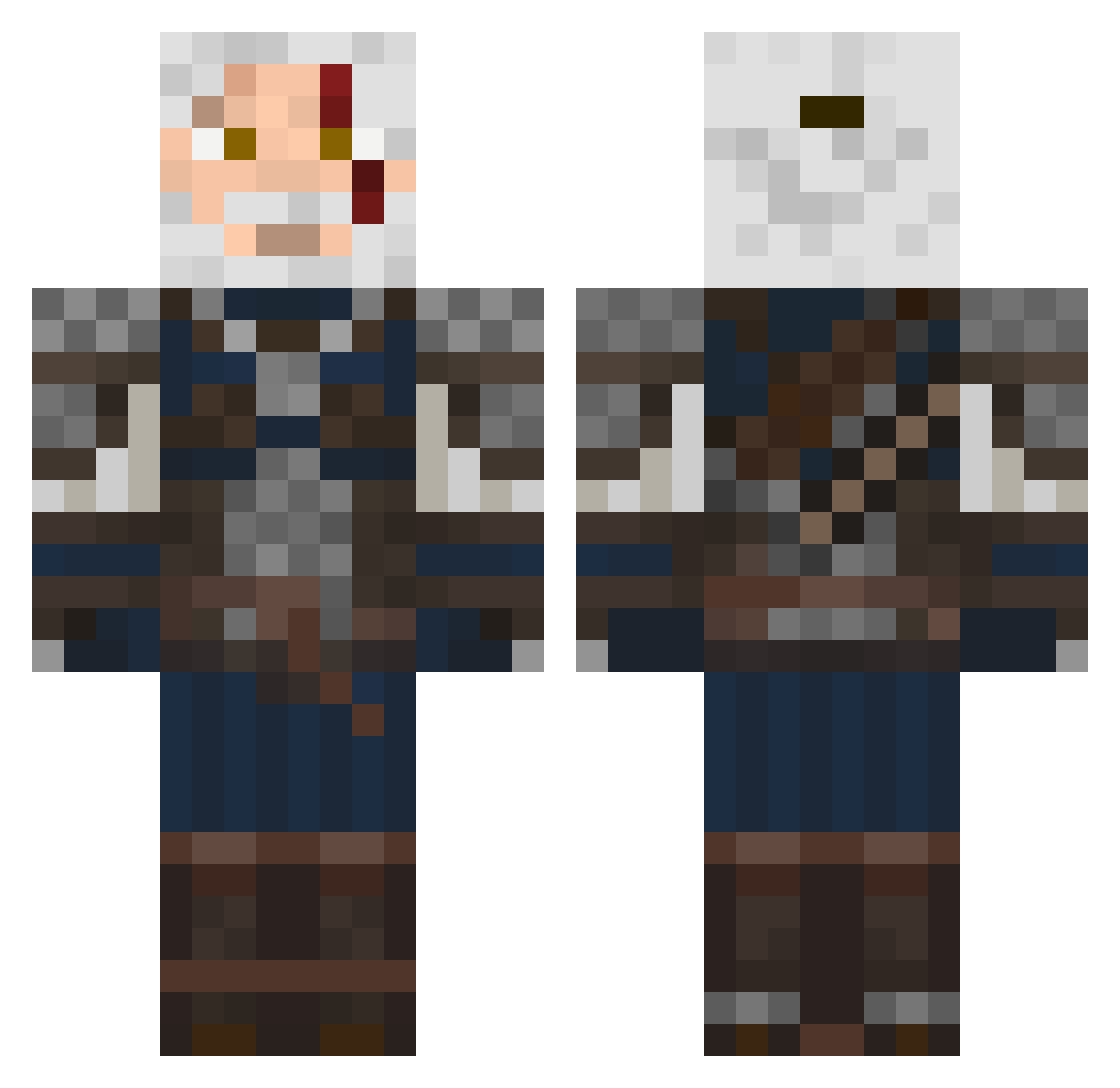 Mattisalemon Minecraft skin, front and back view