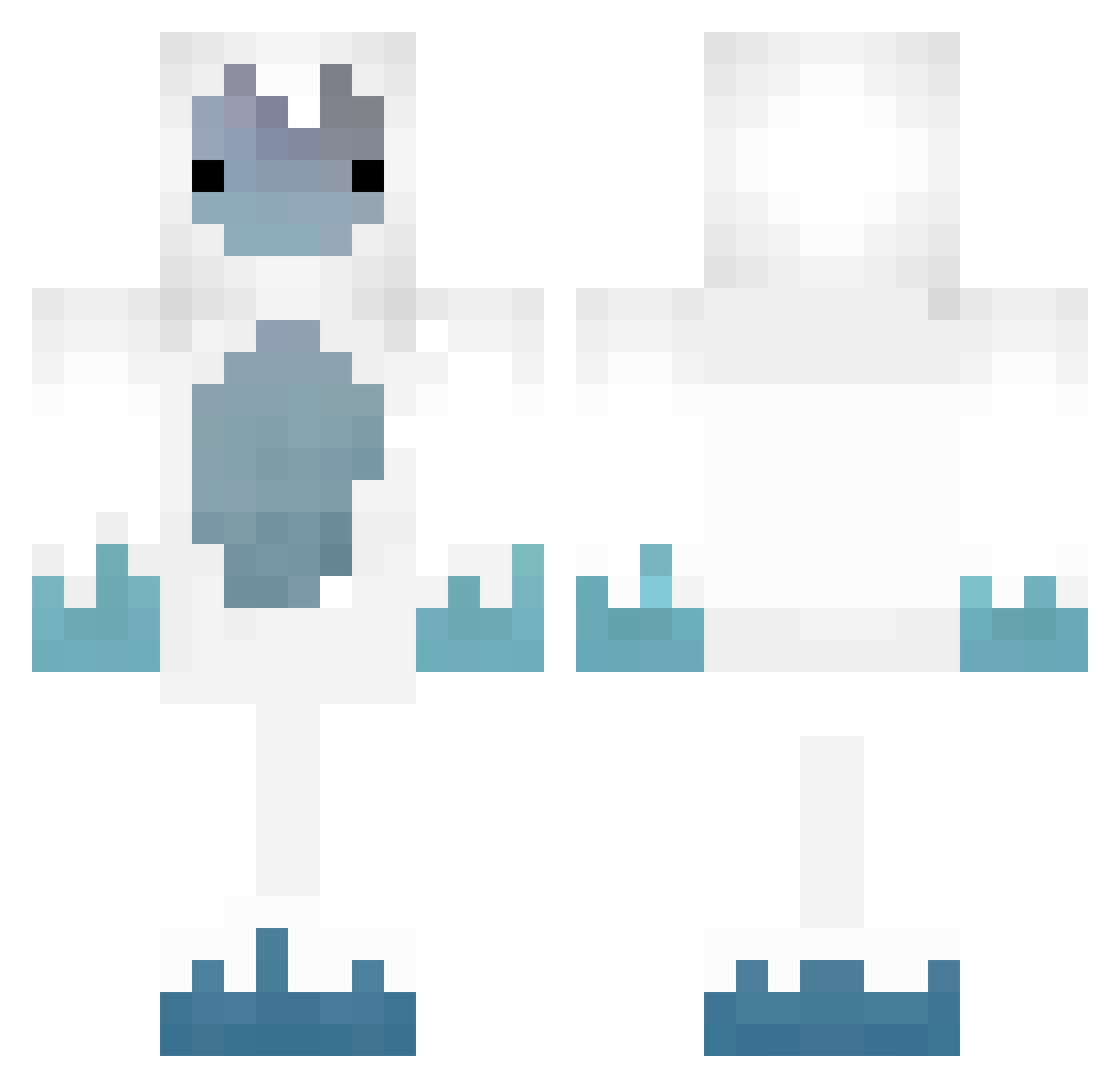 SPZCookie Minecraft skin, front and back view