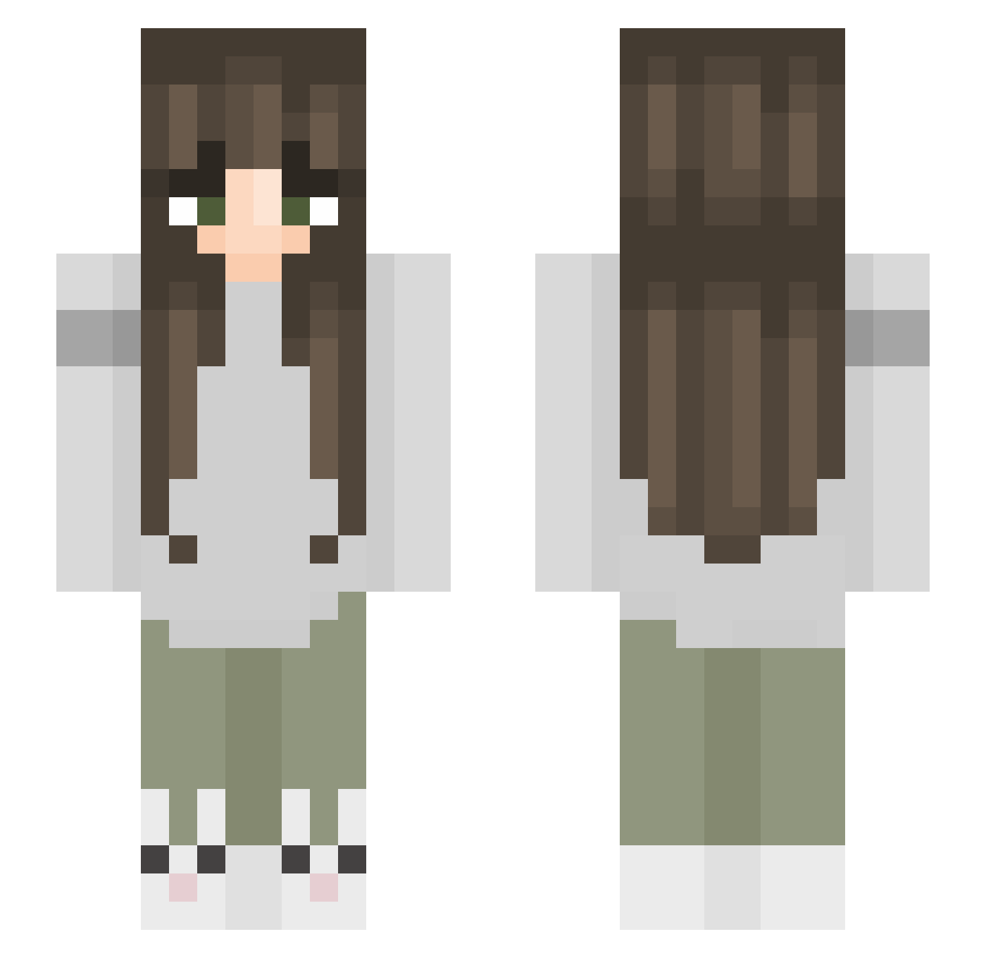 talysse Minecraft skin, front and back view