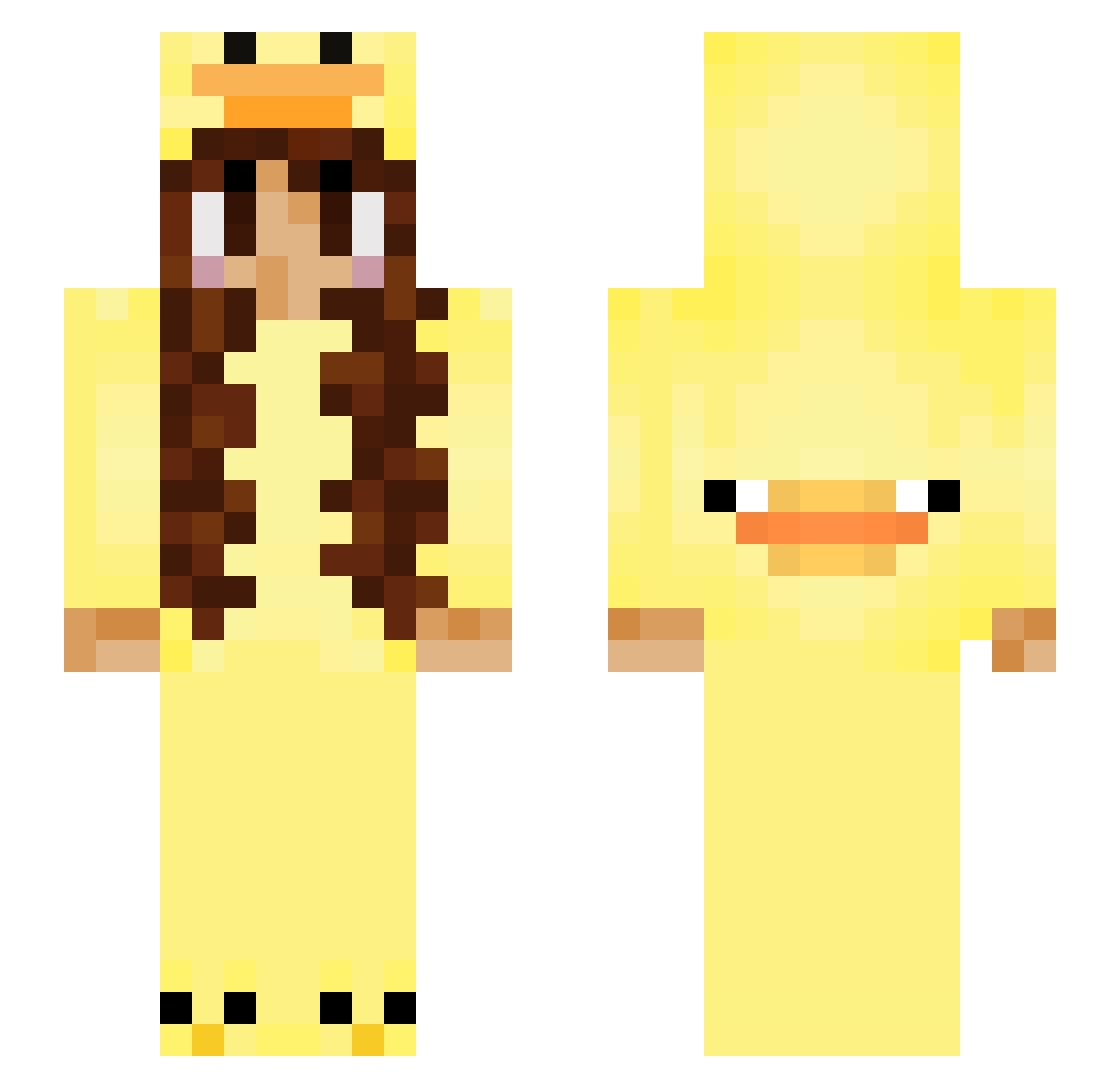 Saftigkarklud Minecraft skin, front and back view