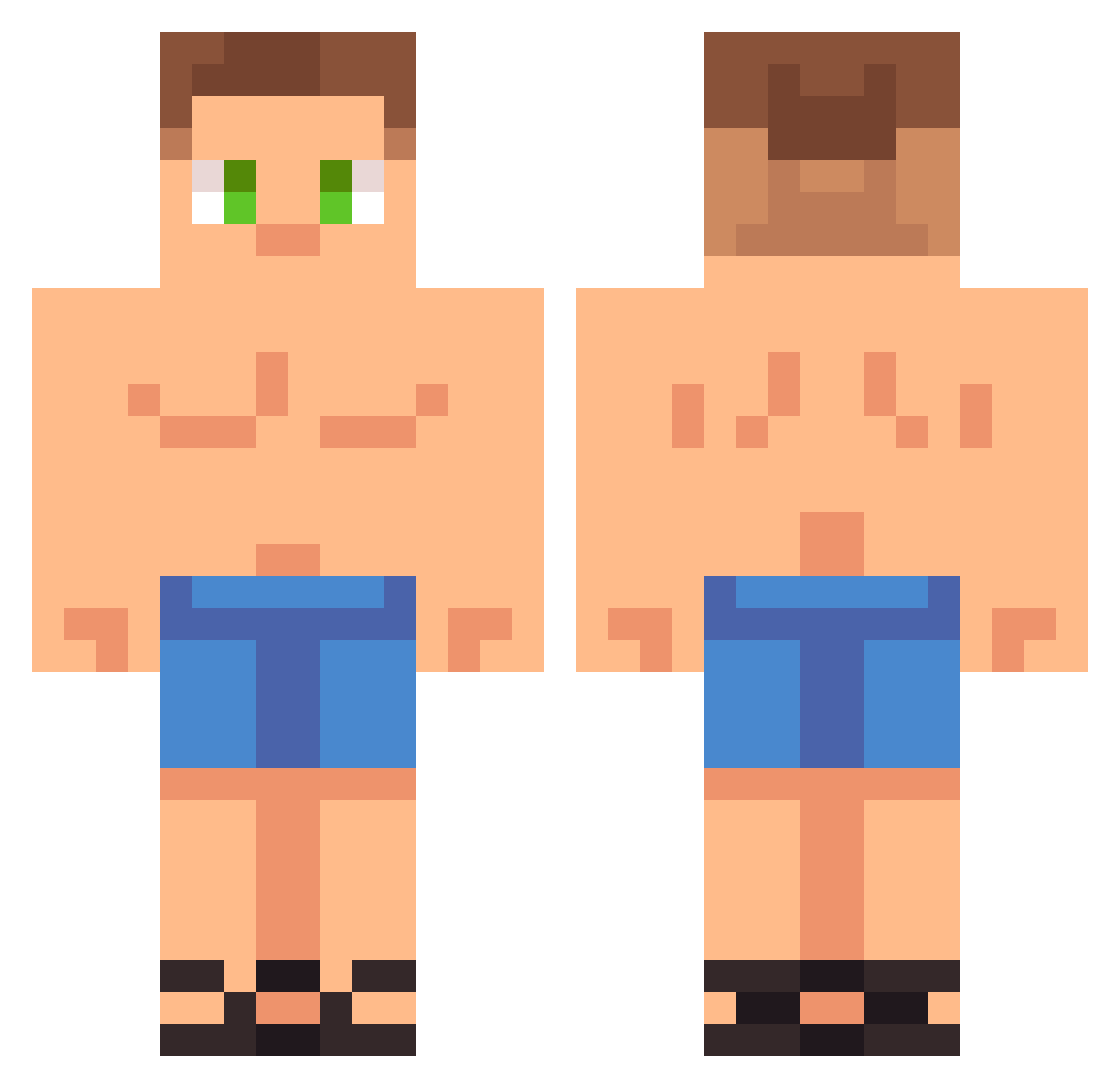 Darkniss7615 Minecraft skin, front and back view