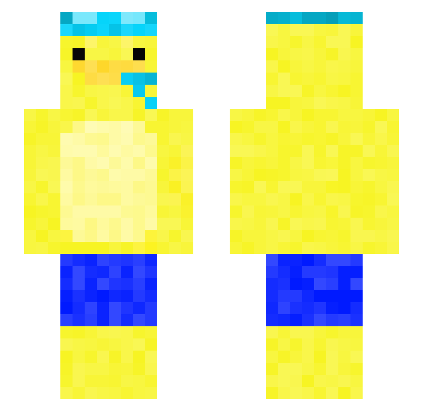 chinesescammer_ Minecraft skin, front and back view