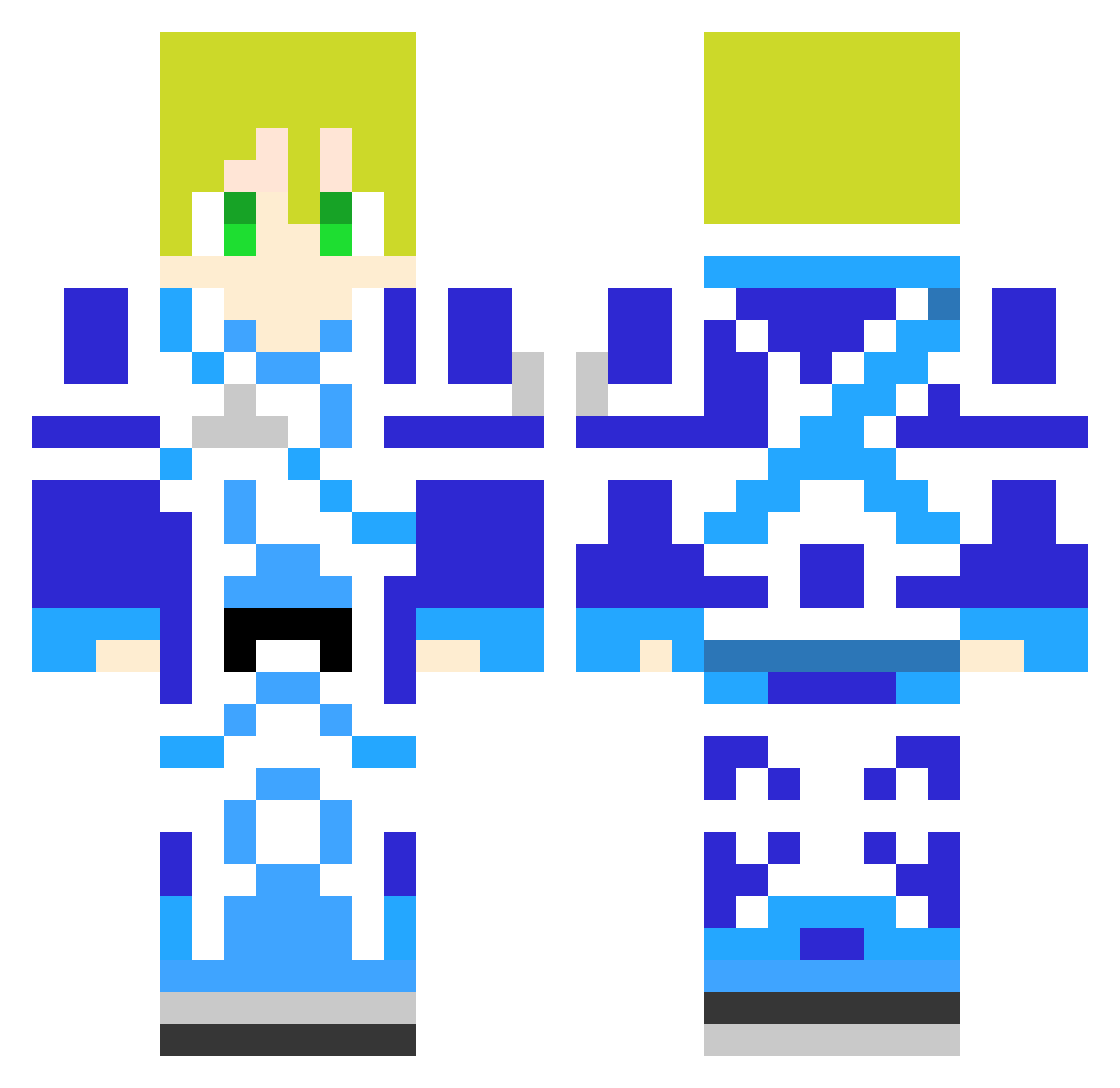 chocojiro1111 Minecraft skin, front and back view
