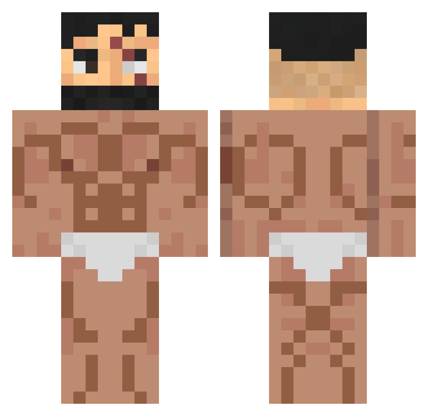 T0RBAS_ Minecraft skin, front and back view