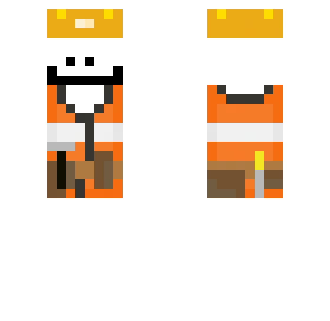 ramen1932 Minecraft skin, front and back view