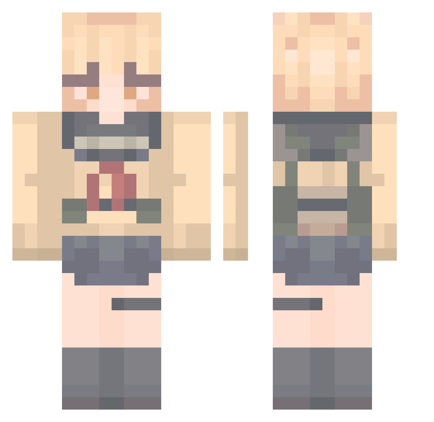 hotpatate12 Minecraft skin, front and back view