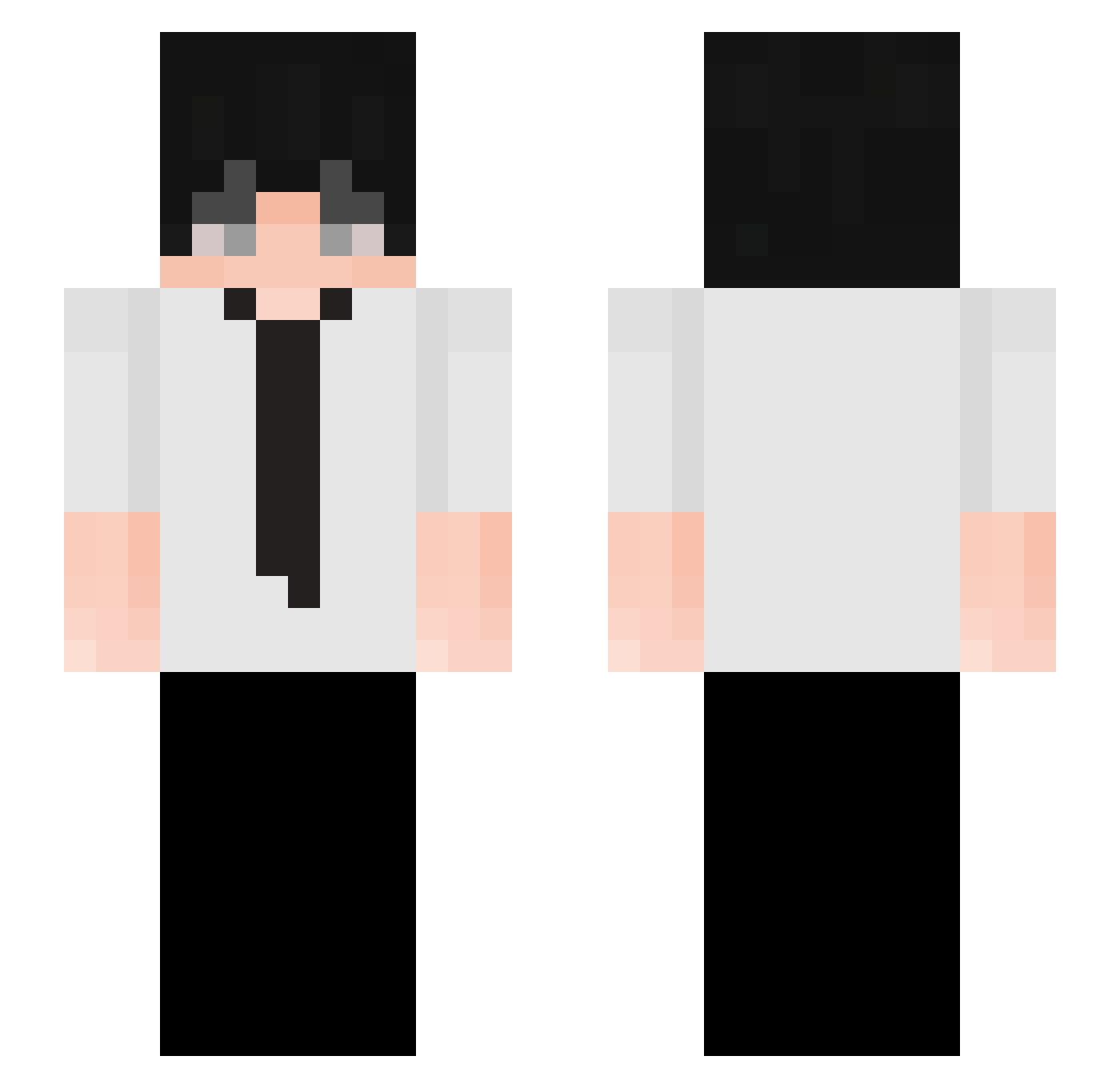 GrimVerdict_ Minecraft skin, front and back view